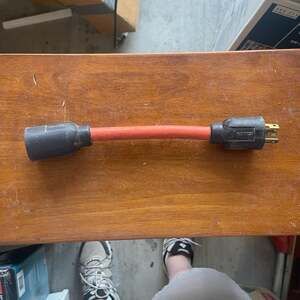 Carol 1ft 30 Amp NEMA L5-30P Locking Plug to 5-15/20R Power Adapter Cord